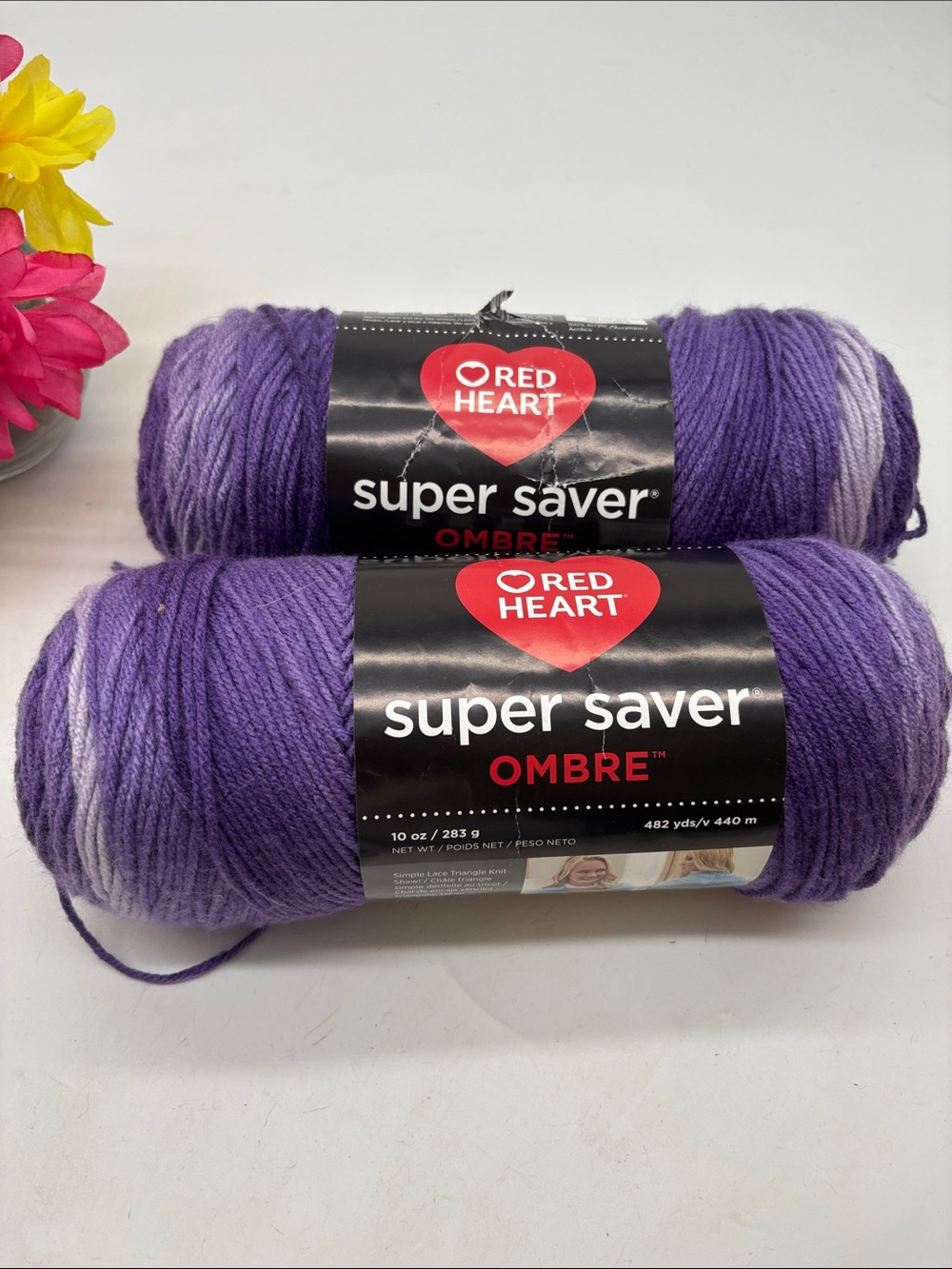 Violet Shade Red Heart Super Saver Ombre Yarn - Purple (2)
